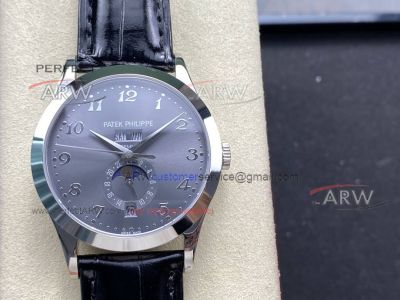 Super replica TW factory Patek Philippe grey dial chronograph moon phase 